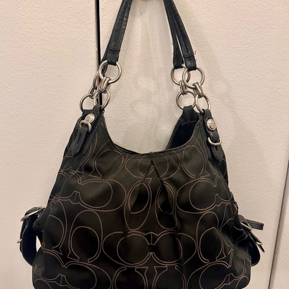 Coach vintage Black Signature Tote Bag